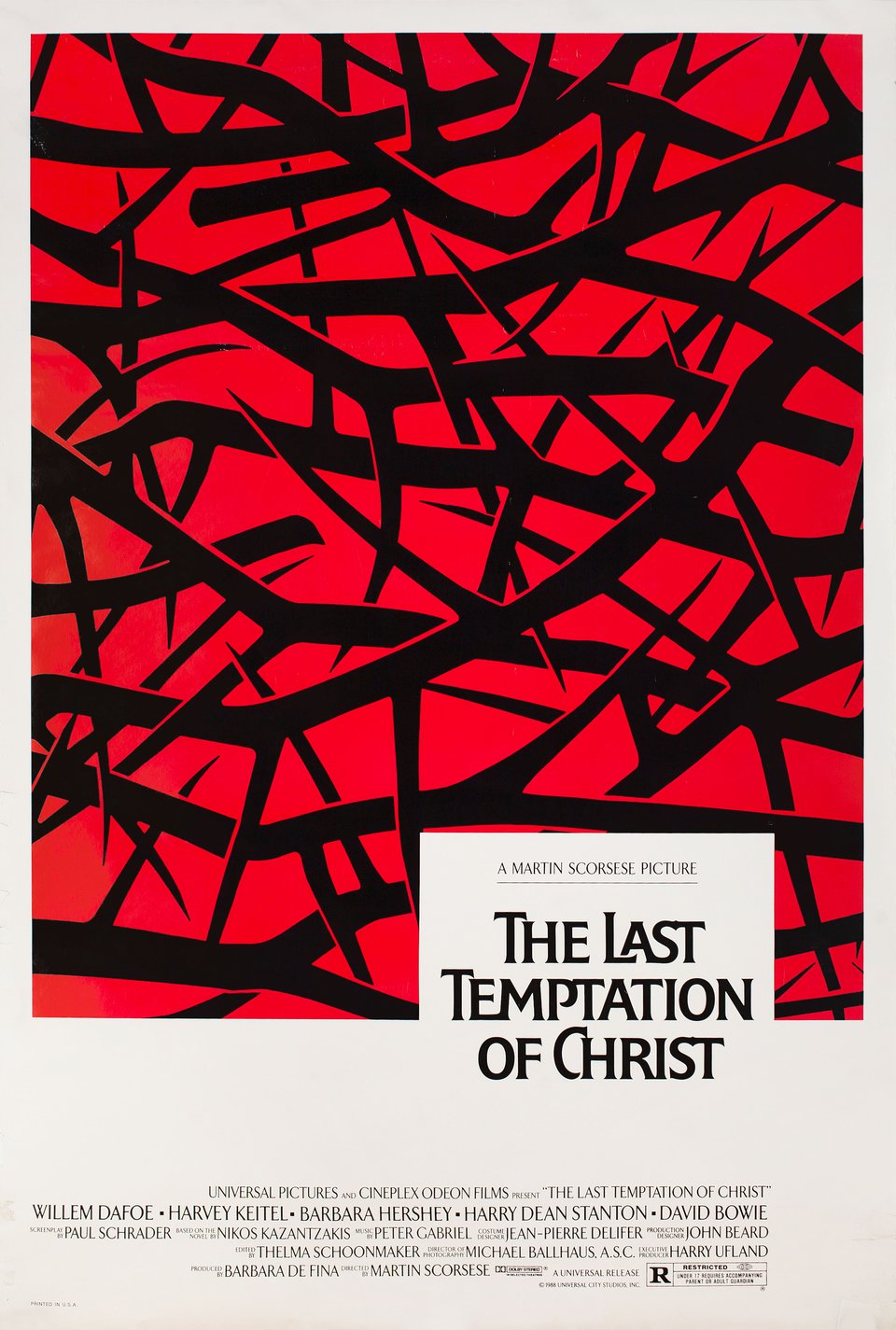 Poster for the motion picture THE LAST TEMPTATION OF CHRIST